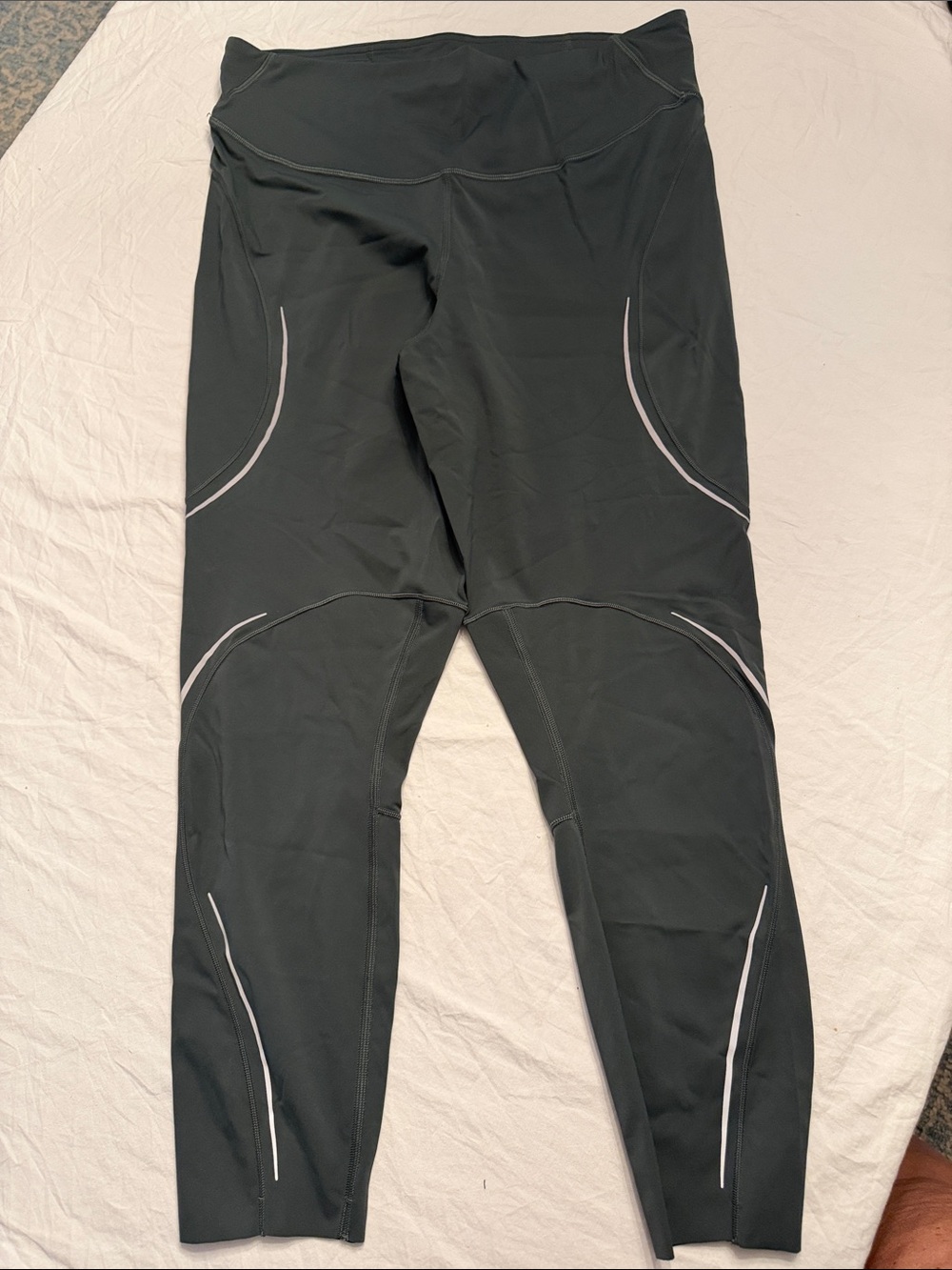 Lululemon athletica Grey Jogger-Style Performance Pants with Reflective Piping